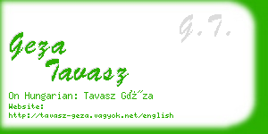 geza tavasz business card